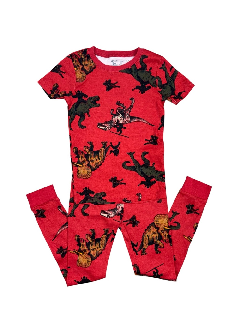 Carter’s Ninja Dinosaur Pajama Set 7 Red